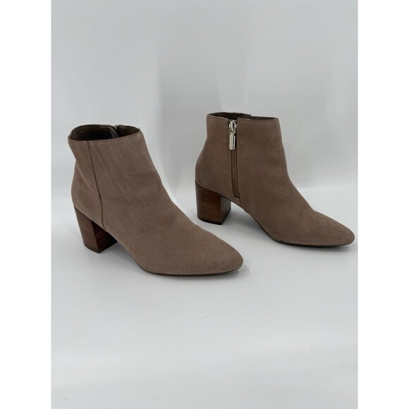 Blondo Tasel Waterproof Suede Bootie with Side Zip in Mushroom Size US 7 M  EUC - Picture 1 of 12